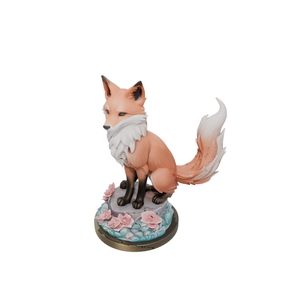 Pastel Scene Kitsune Nine-Tail Fox
