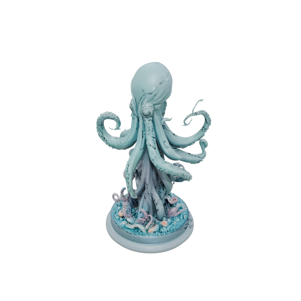 Pastel Scene Kraken Tentacle Sculpture