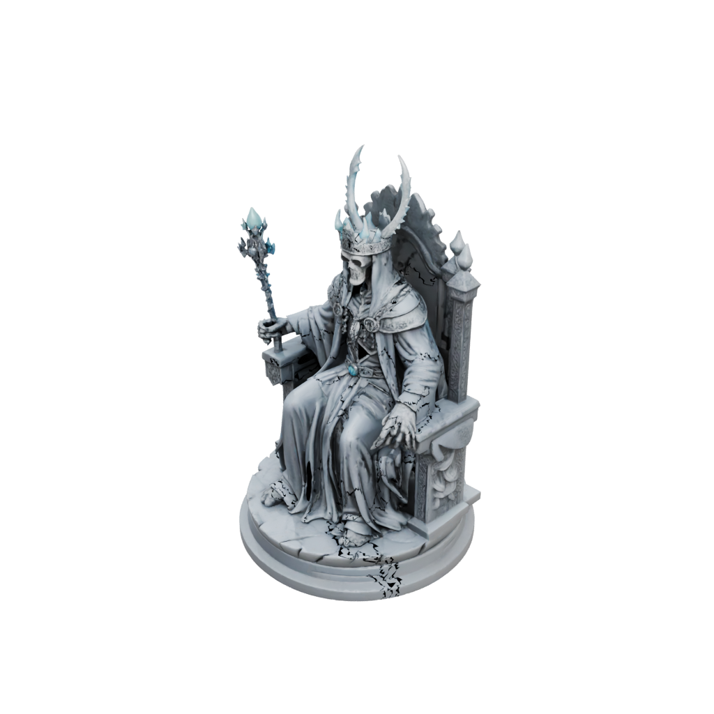 Pastel Scene Lich On Throne