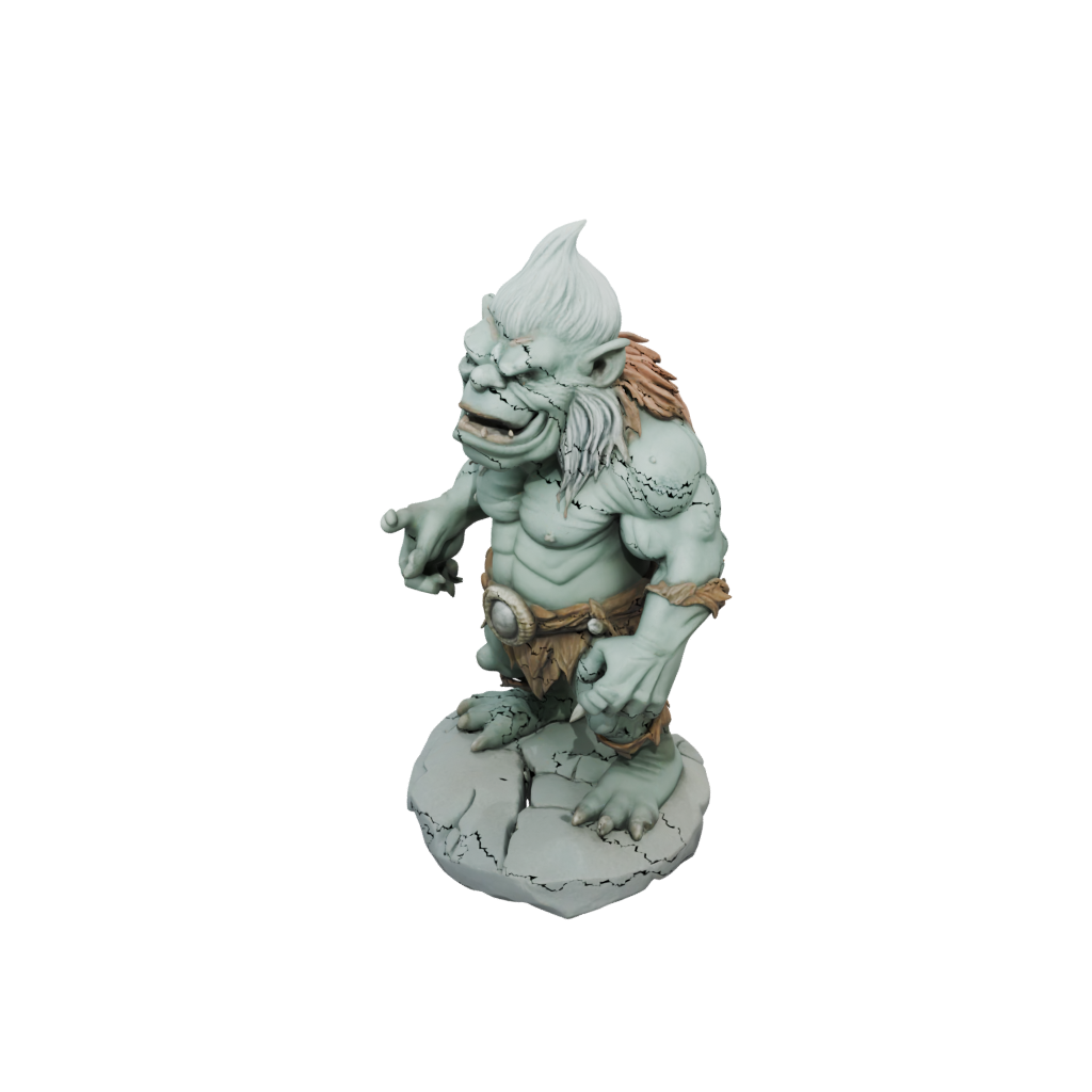 Pastel Scene Rock Troll