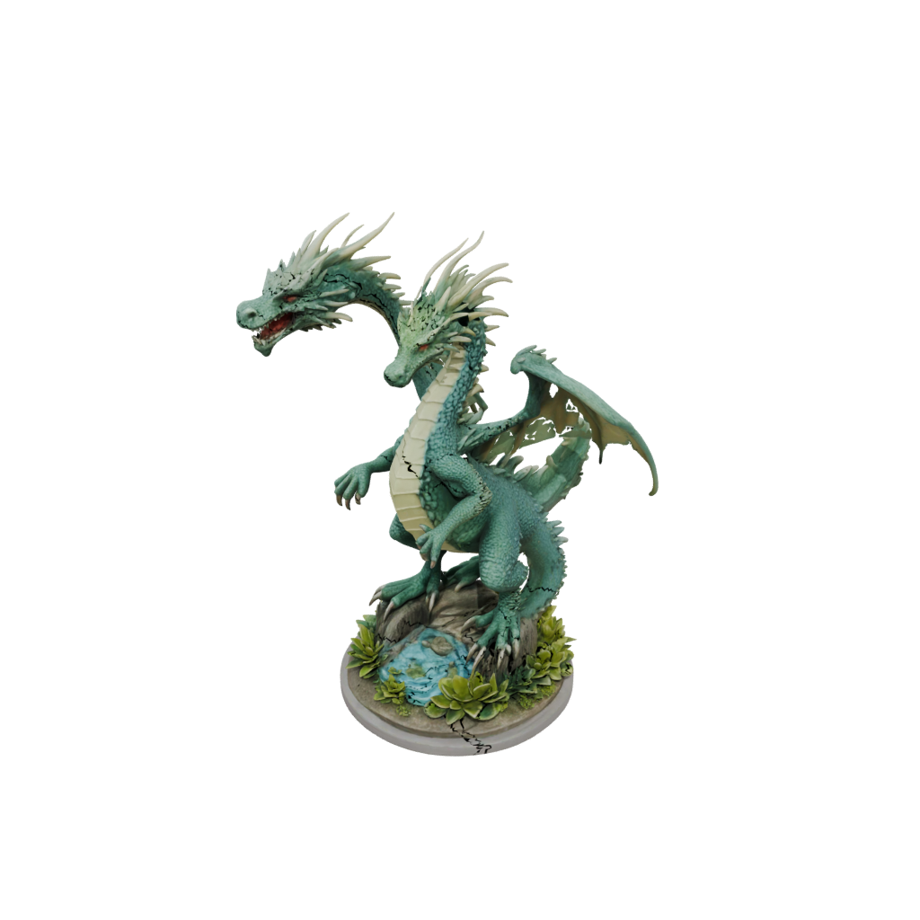 Pastel Scene Swamp Dragon