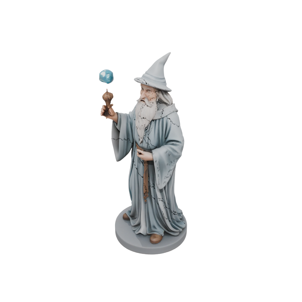 Pastel Scene Wise Wizard Figure