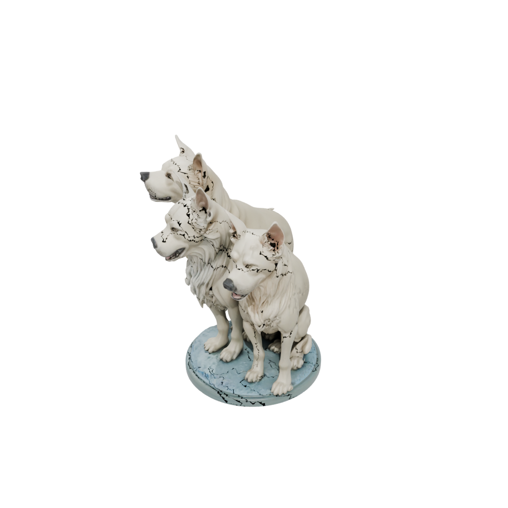 Pastel Cerberus Three-Headed Hound