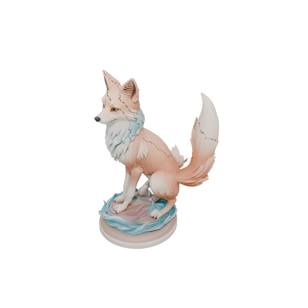 Pastel Kitsune Nine-Tail Fox