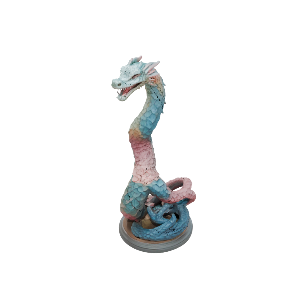 Pastel Sea Serpent Coiled Upright