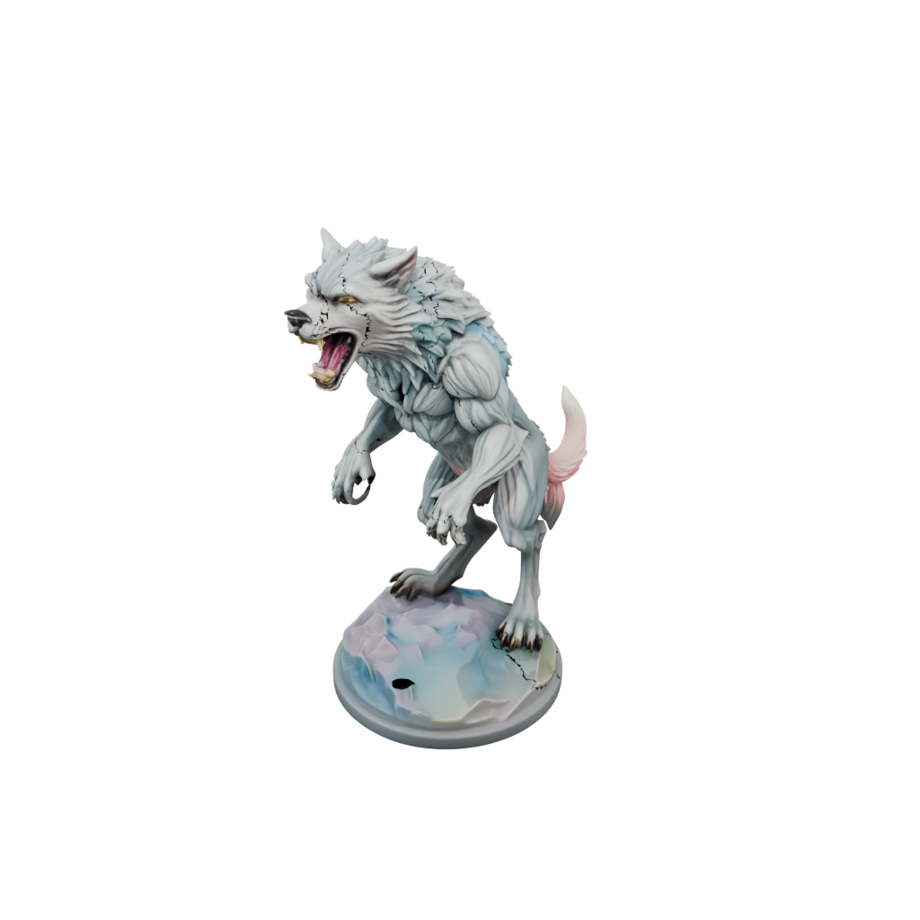 Pastel Werewolf Mid-Howl
