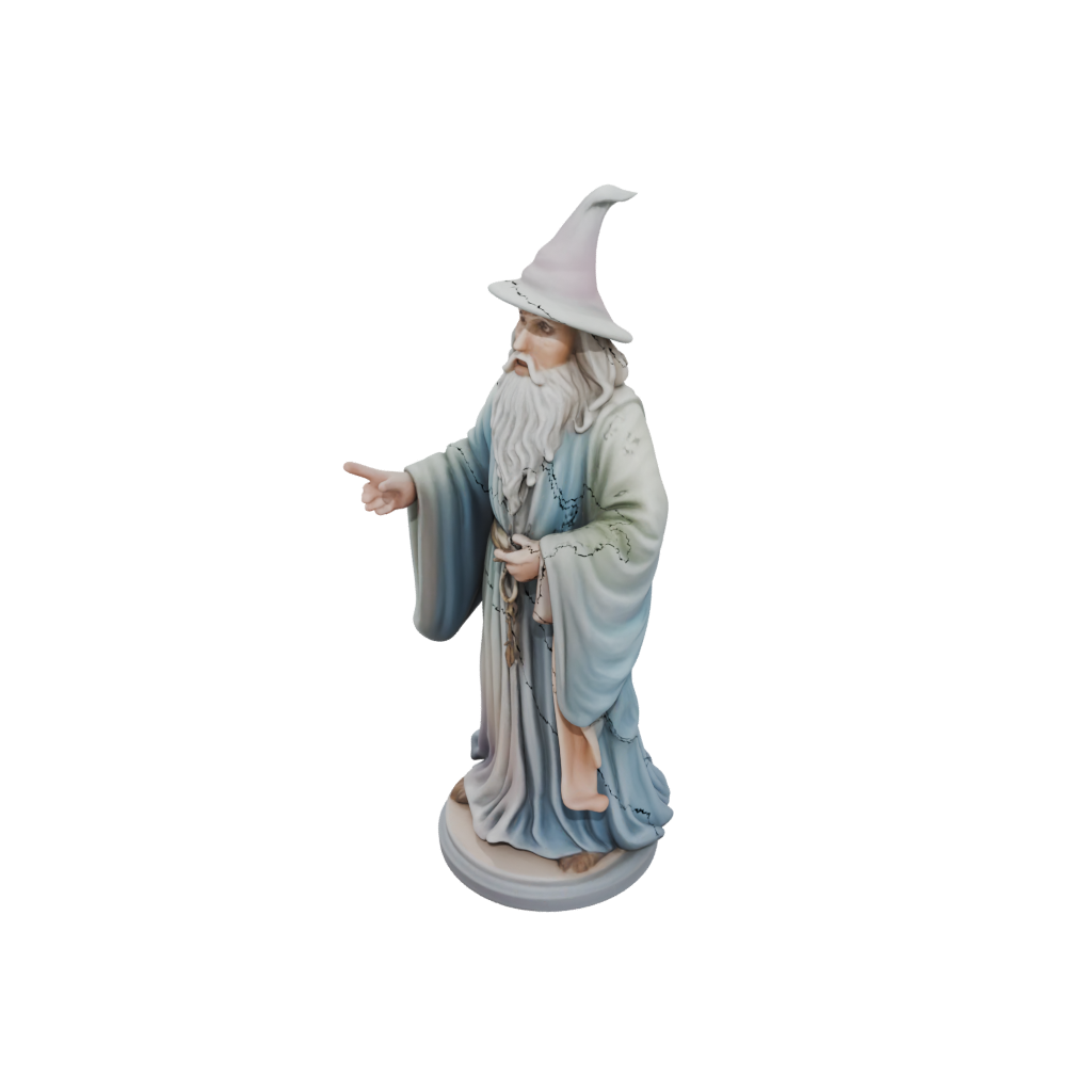Pastel Wise Wizard Figure
