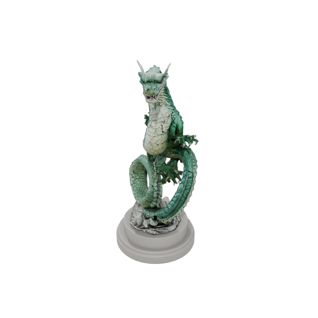 Pastel Relief Basilisk Serpent