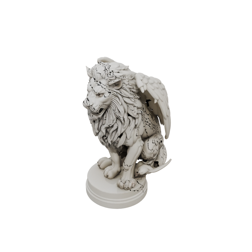 Pastel Relief Manticore