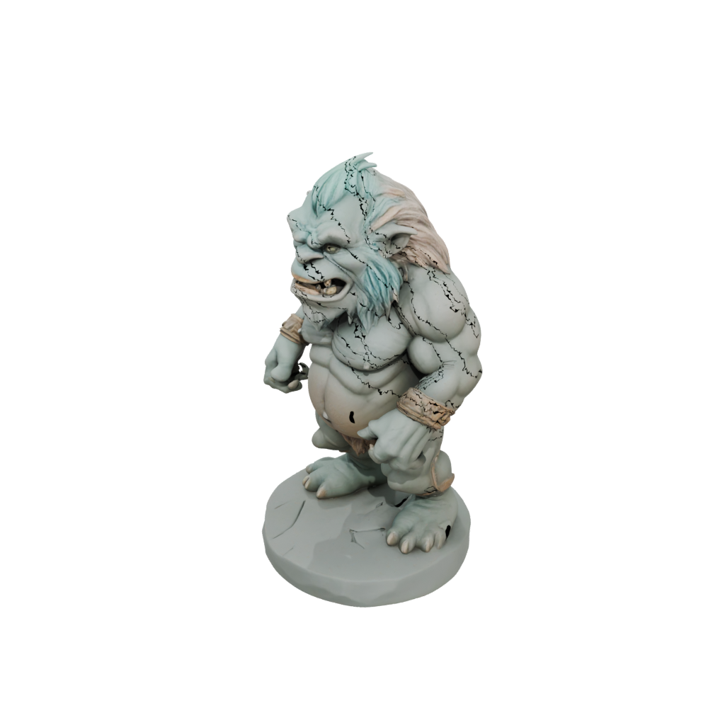 Pastel Relief Rock Troll