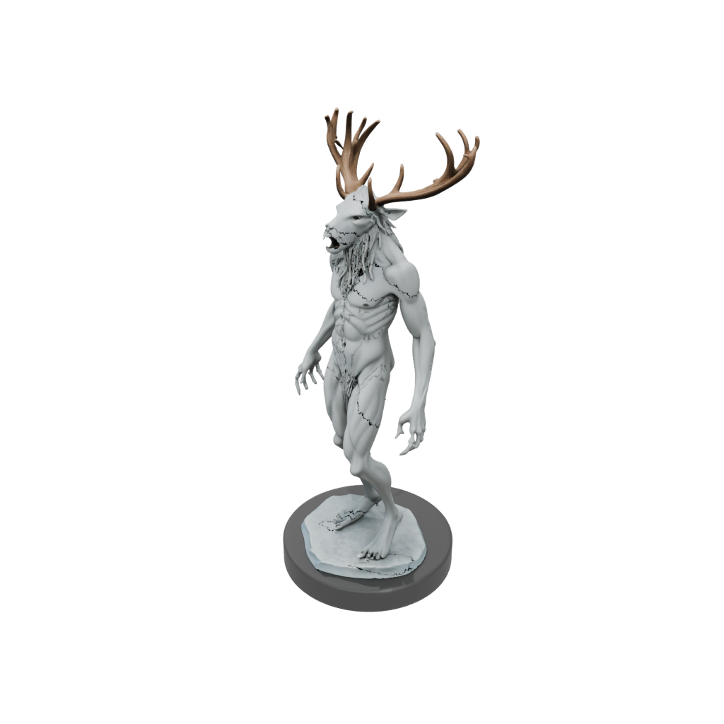 Pastel Relief Wendigo