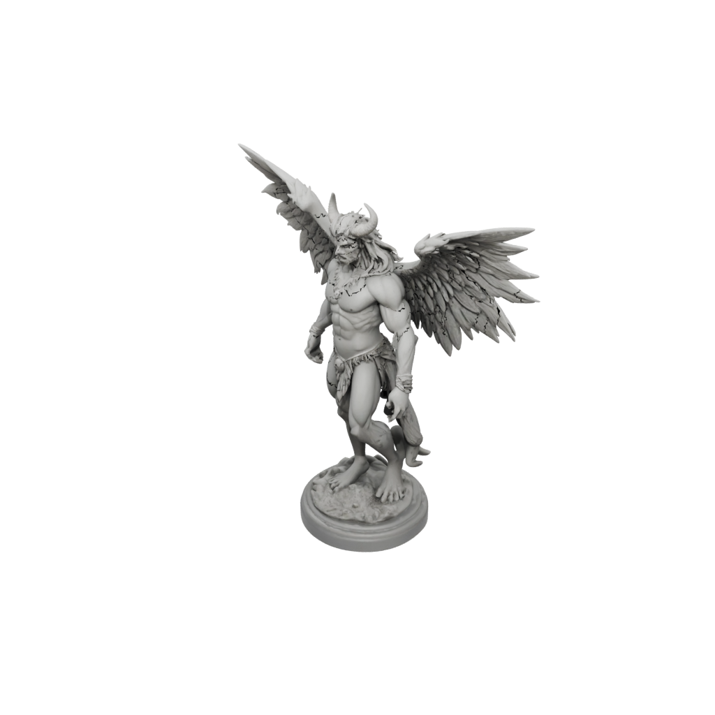 Pastel Relief Winged Demon Lord