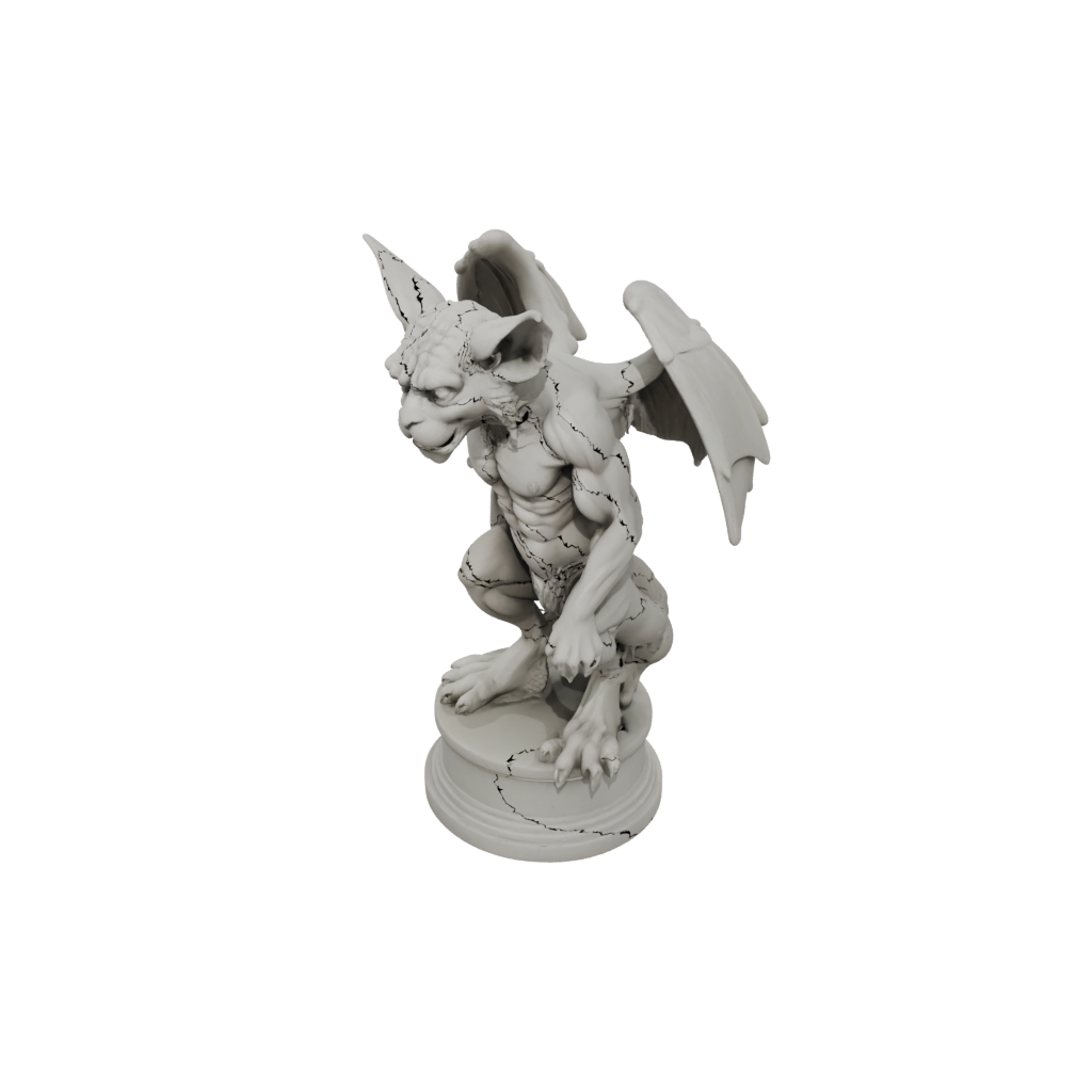Relief Gargoyle On Pedestal