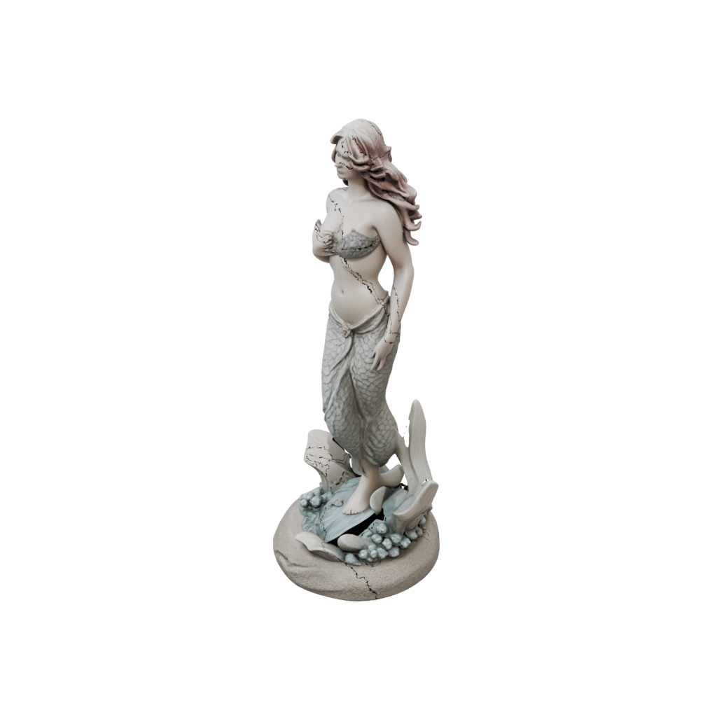 Relief Mermaid On A Rock