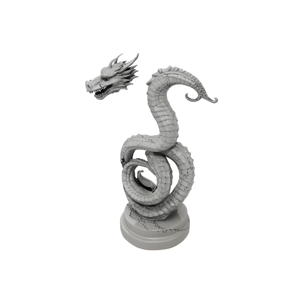 Relief Sea Serpent Coiled Upright