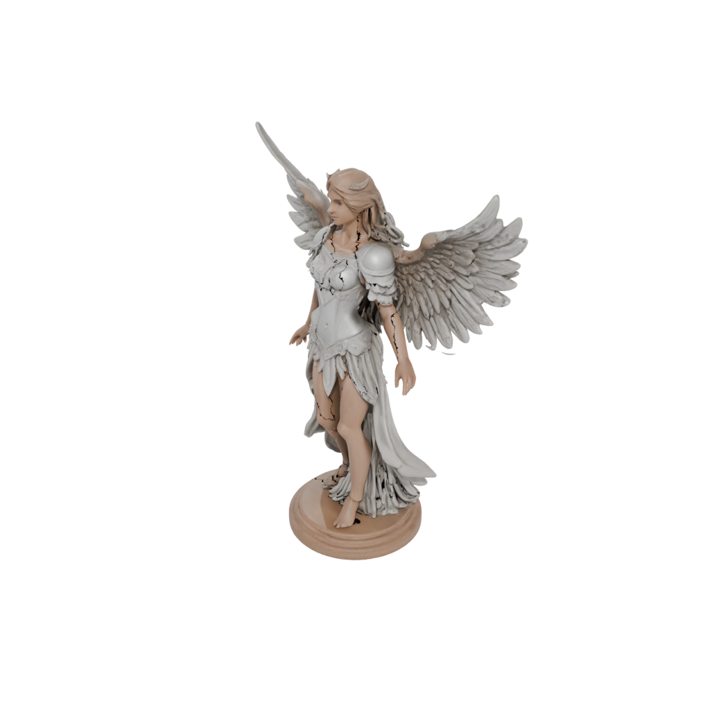 Woodgrain Bust Celestial Angel Warrior