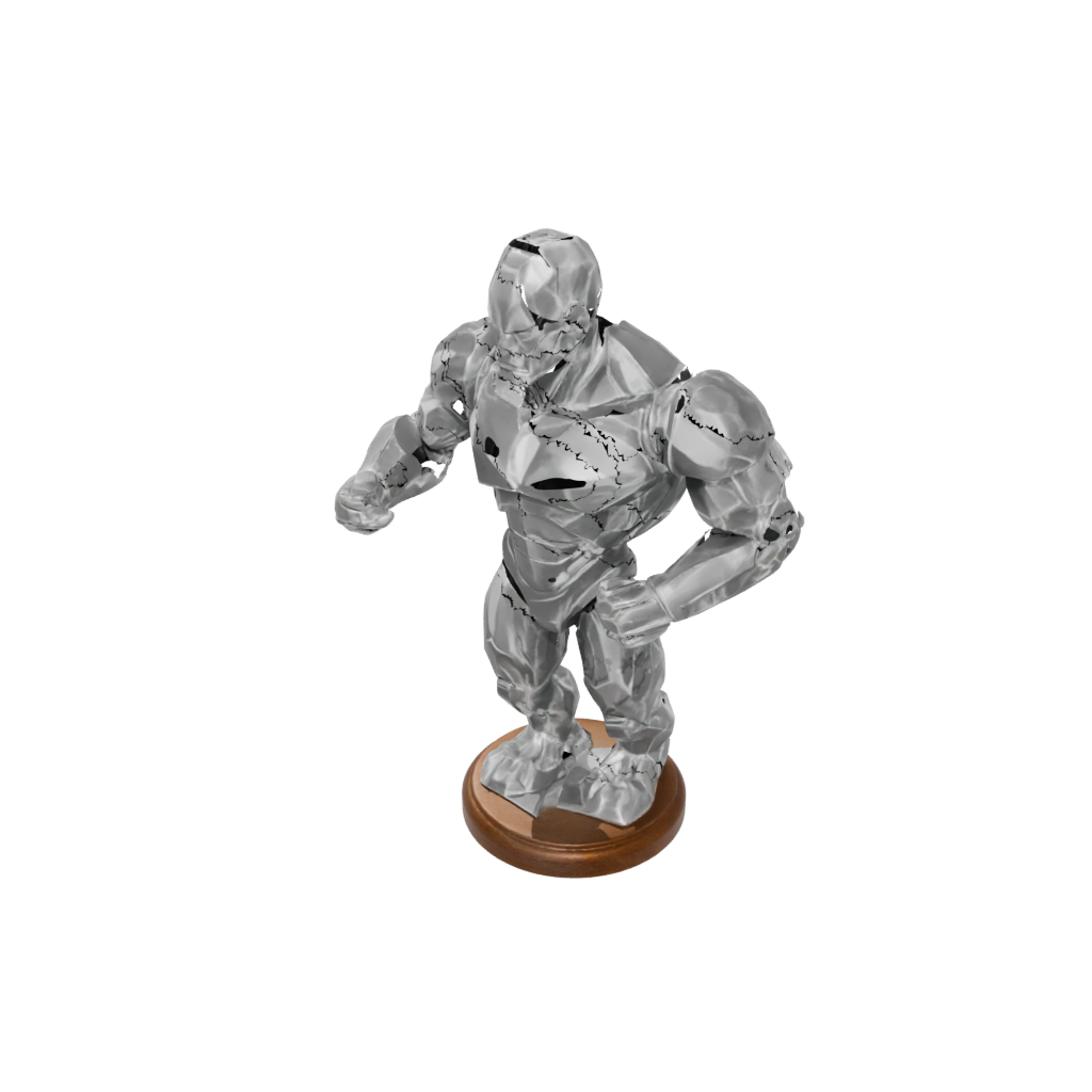 Woodgrain Bust Crystal Golem