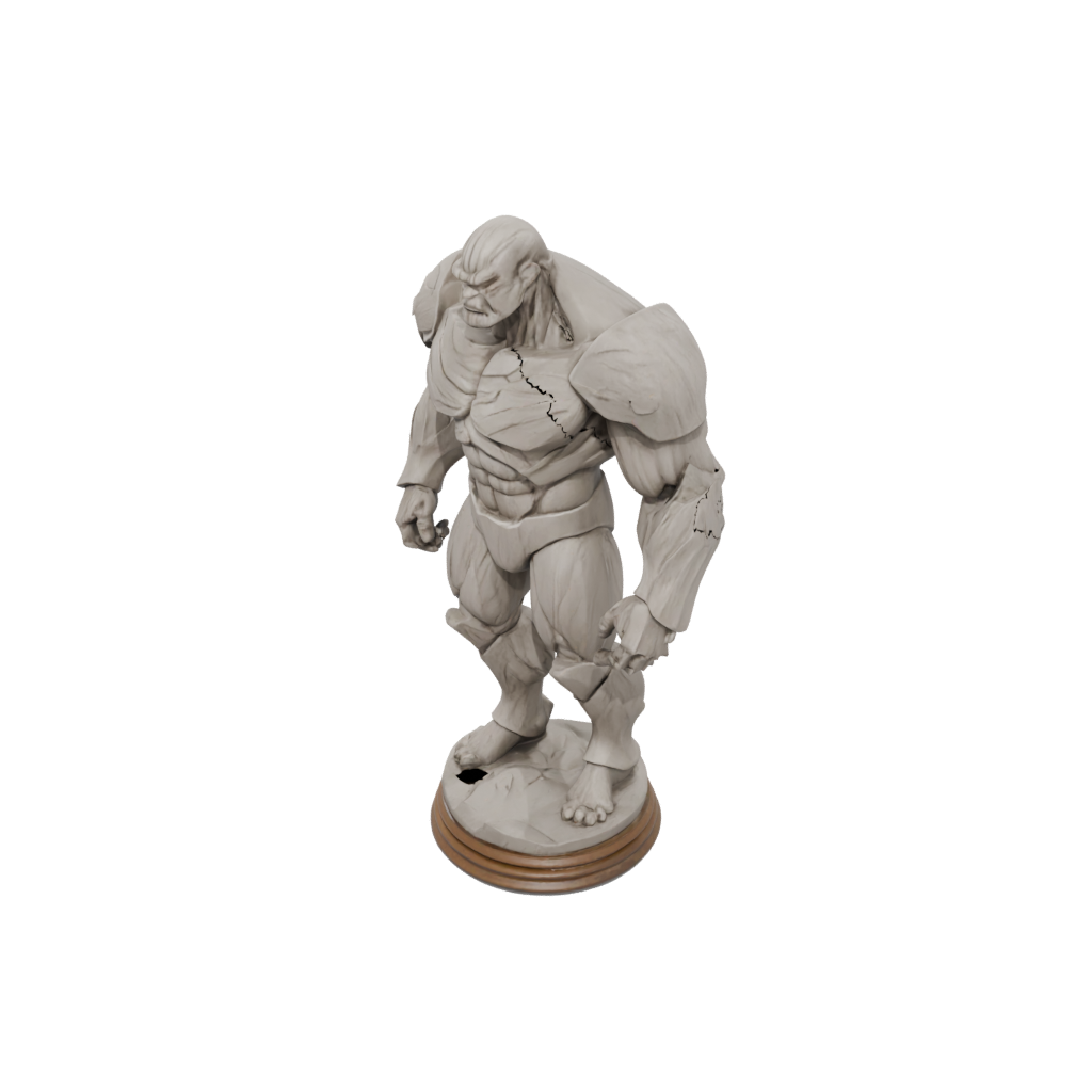 Woodgrain Bust Earth Golem Colossus