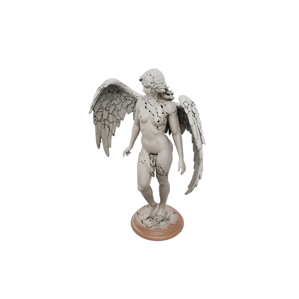 Woodgrain Bust Fallen Angel