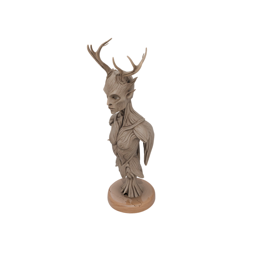Woodgrain Bust Forest Spirit Ent