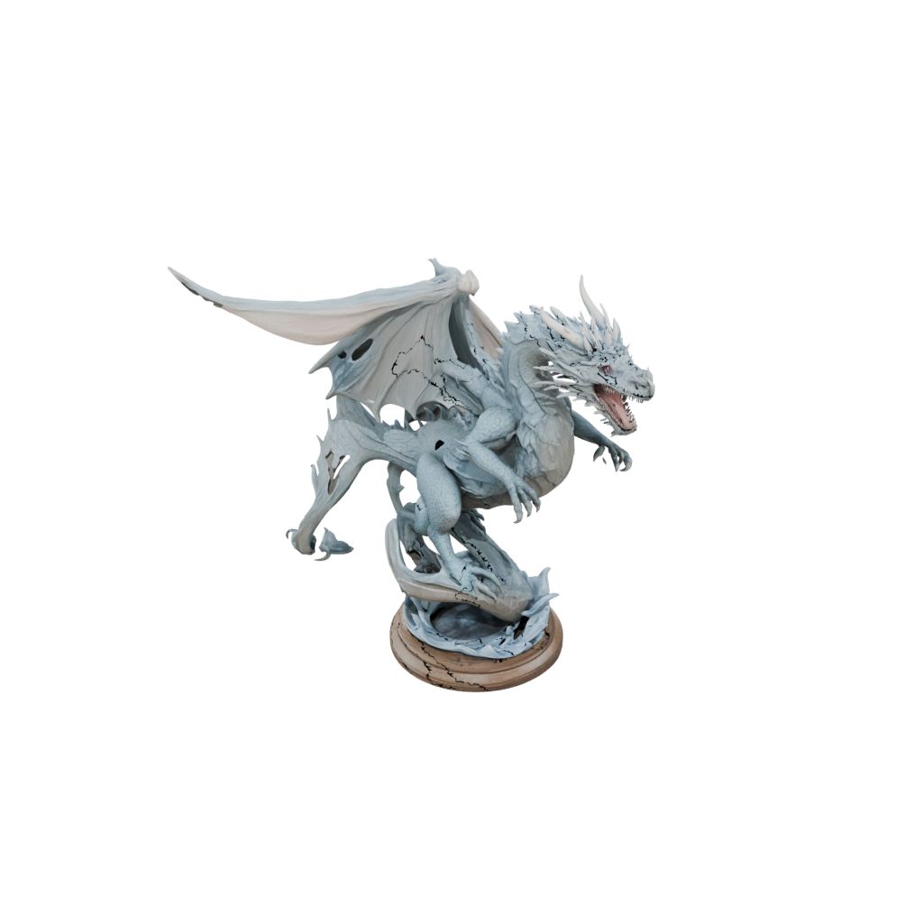 Woodgrain Bust Frost Wyrm