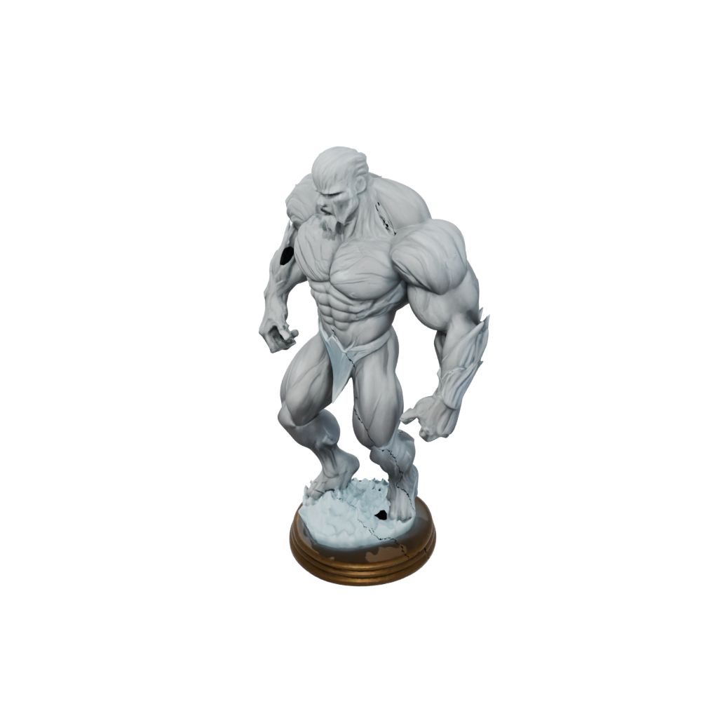 Woodgrain Bust Ice Elemental Titan