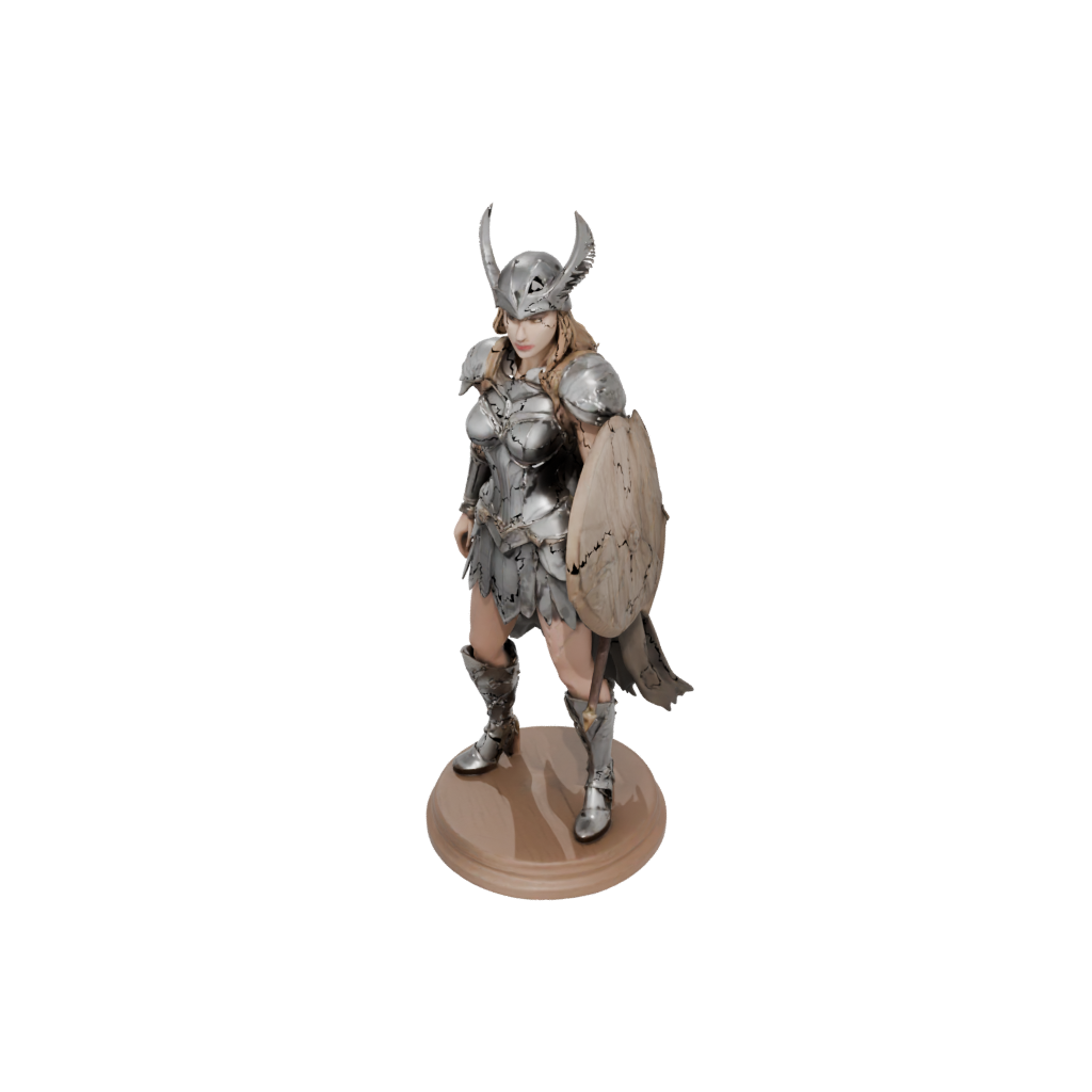Woodgrain Bust Valkyrie Warrior Figure