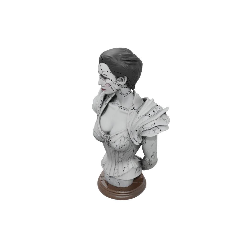 Woodgrain Bust Vampire Countess