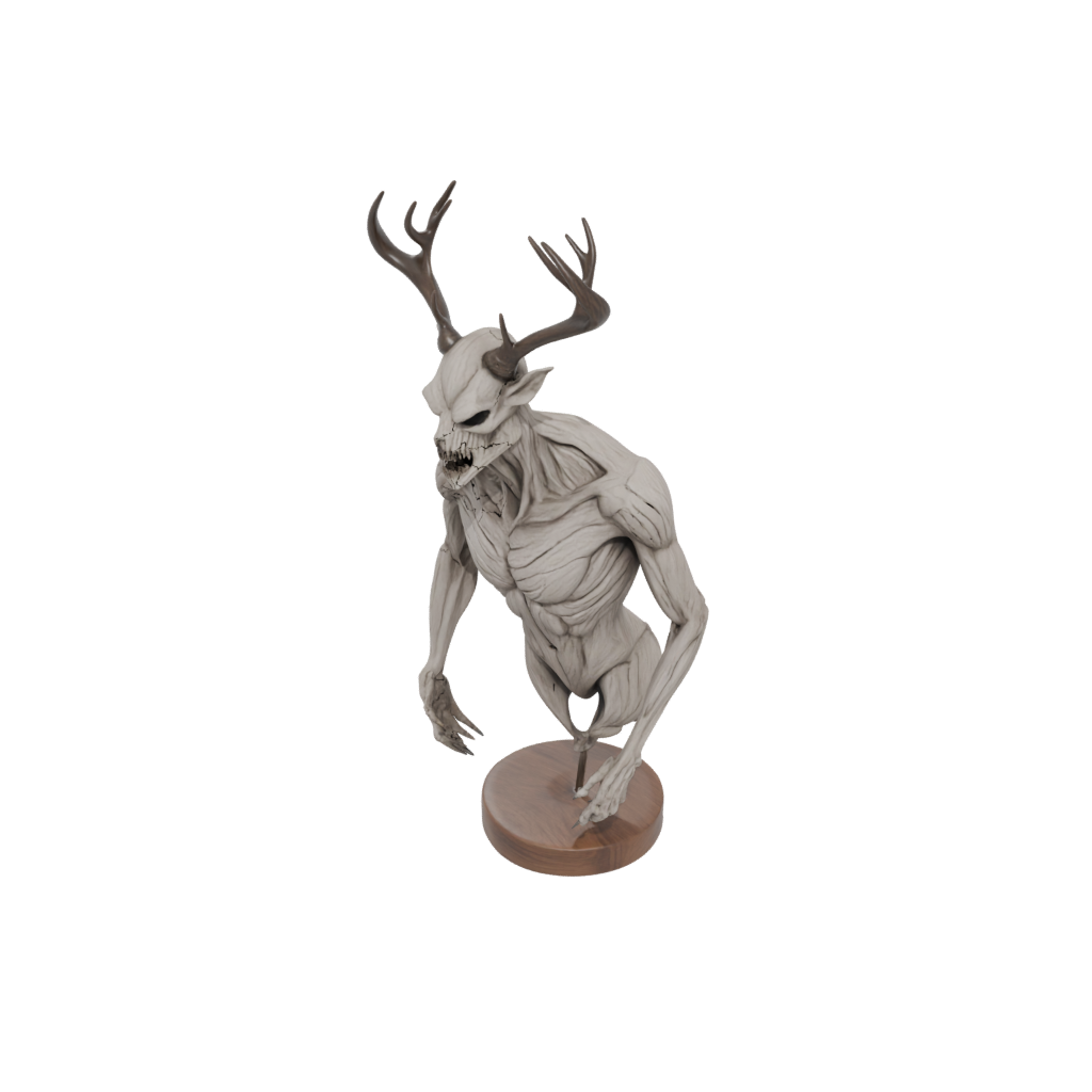 Woodgrain Bust Wendigo