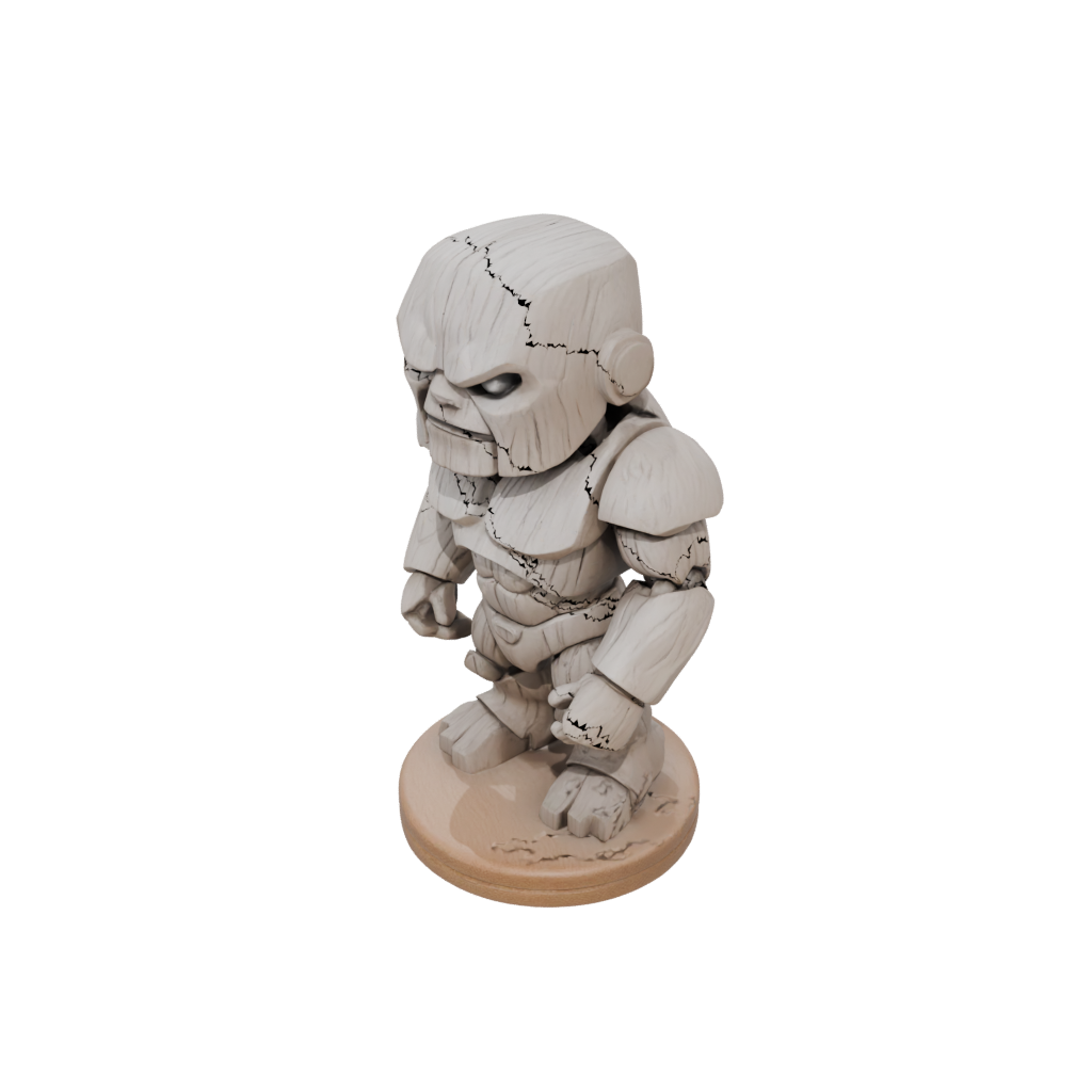 Woodgrain Chibi Earth Golem Colossus