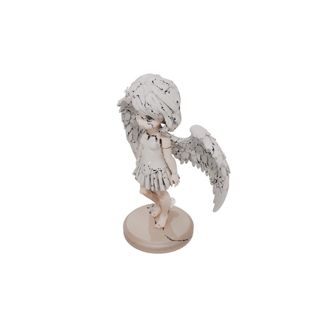 Woodgrain Chibi Fallen Angel
