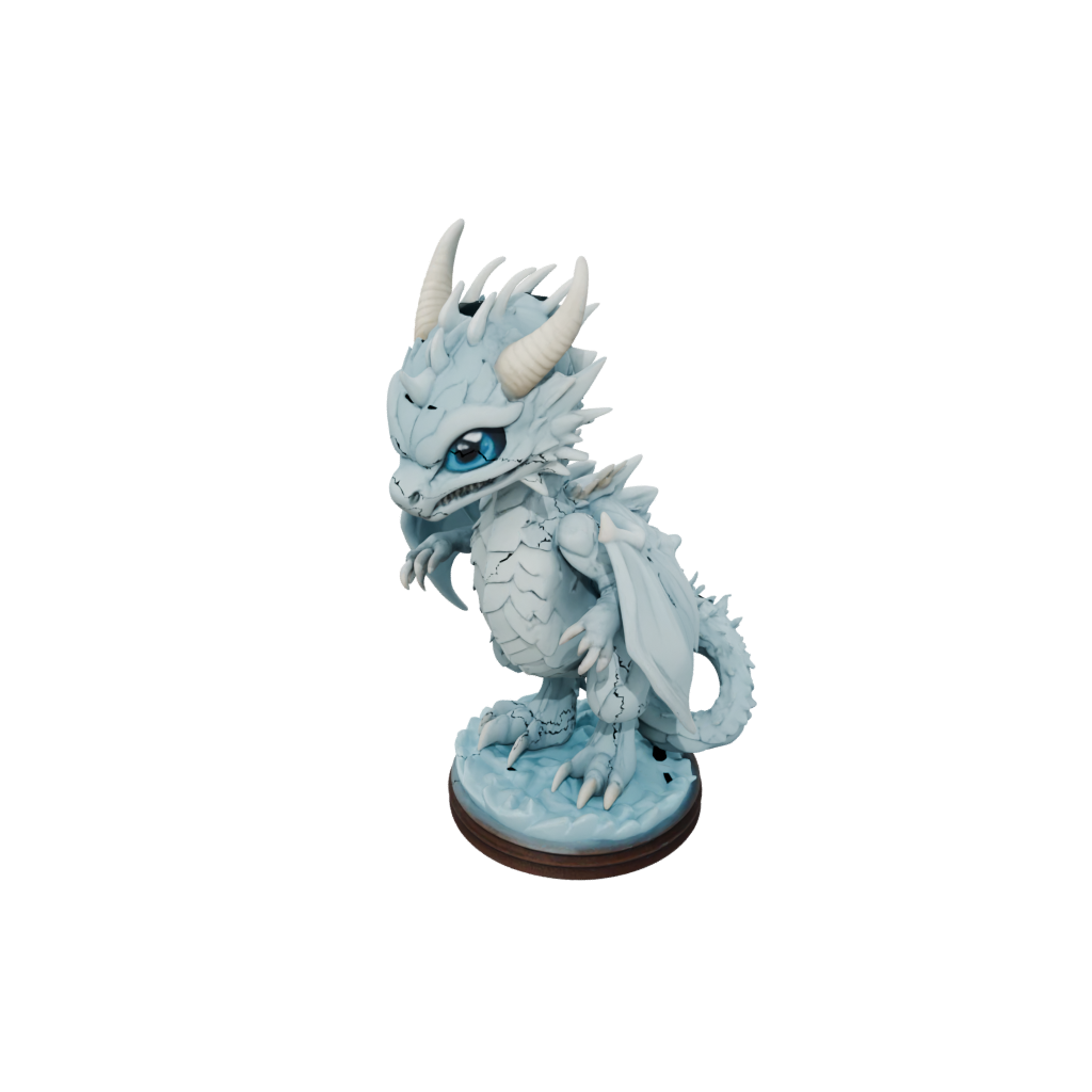 Woodgrain Chibi Frost Wyrm
