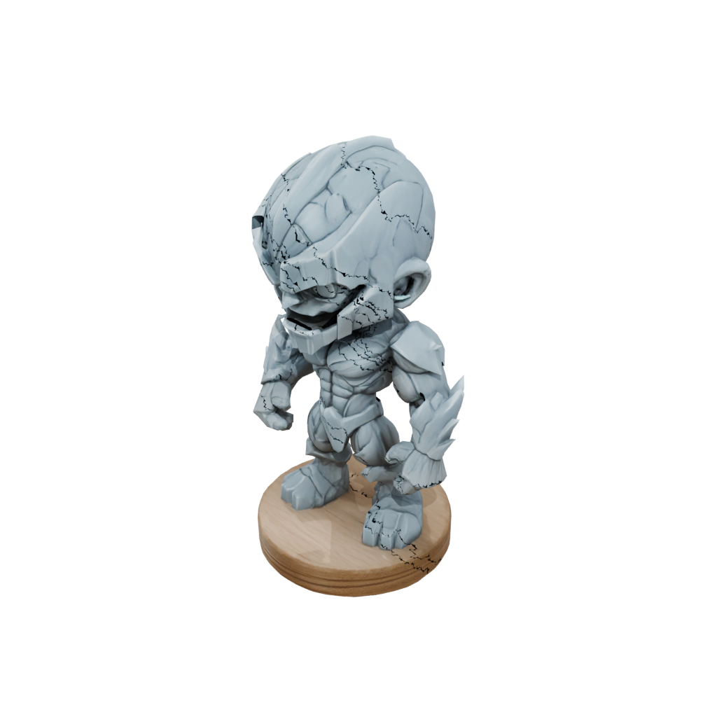 Woodgrain Chibi Ice Elemental Titan