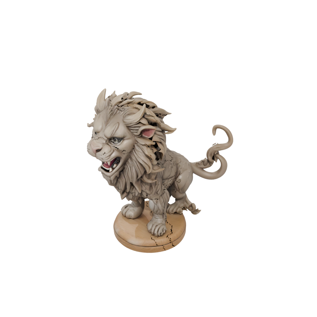 Woodgrain Chibi Manticore