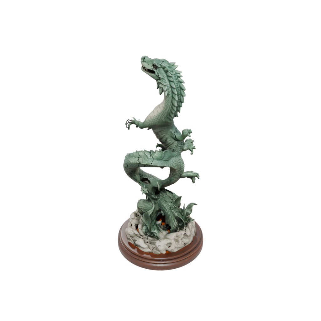 Woodgrain Scene Basilisk Serpent