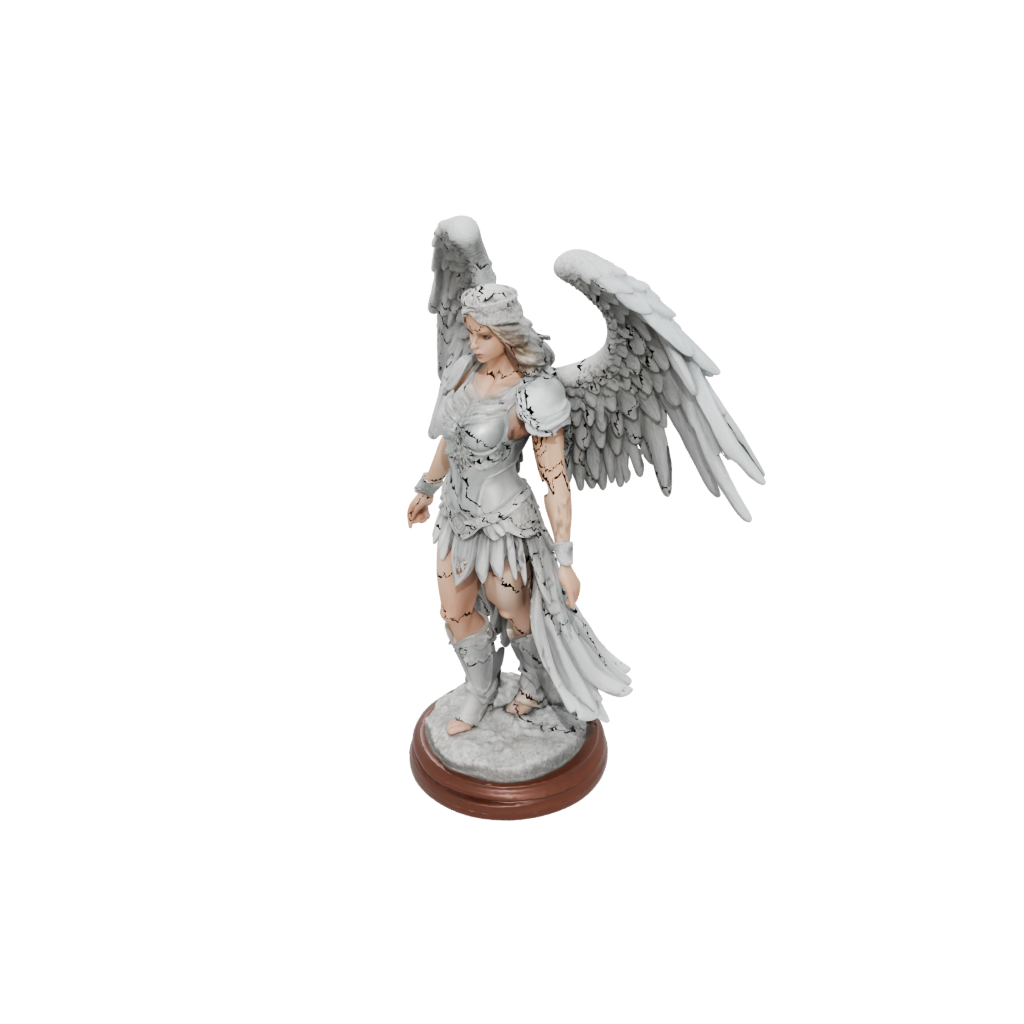 Woodgrain Scene Celestial Angel Warrior