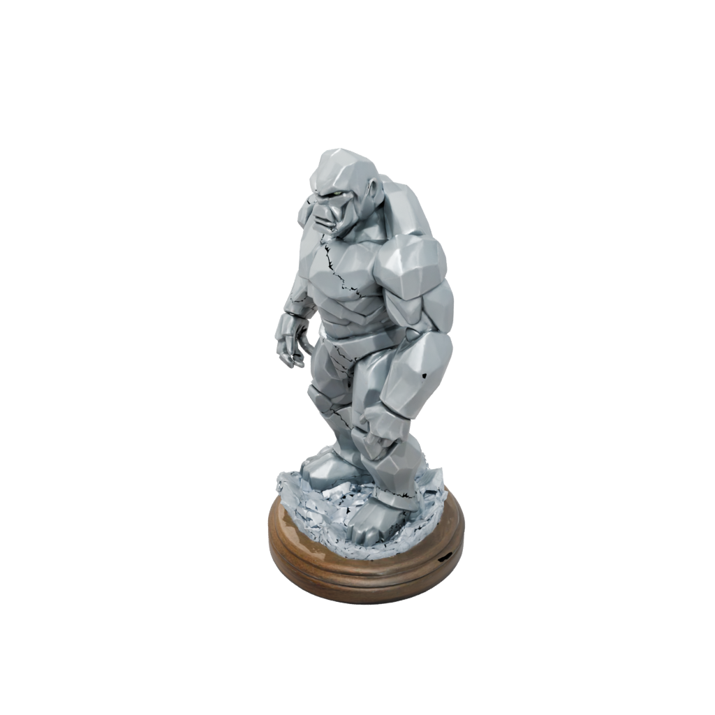 Woodgrain Scene Crystal Golem