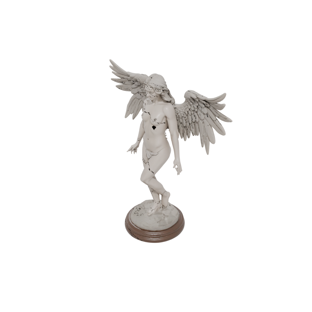 Woodgrain Scene Fallen Angel