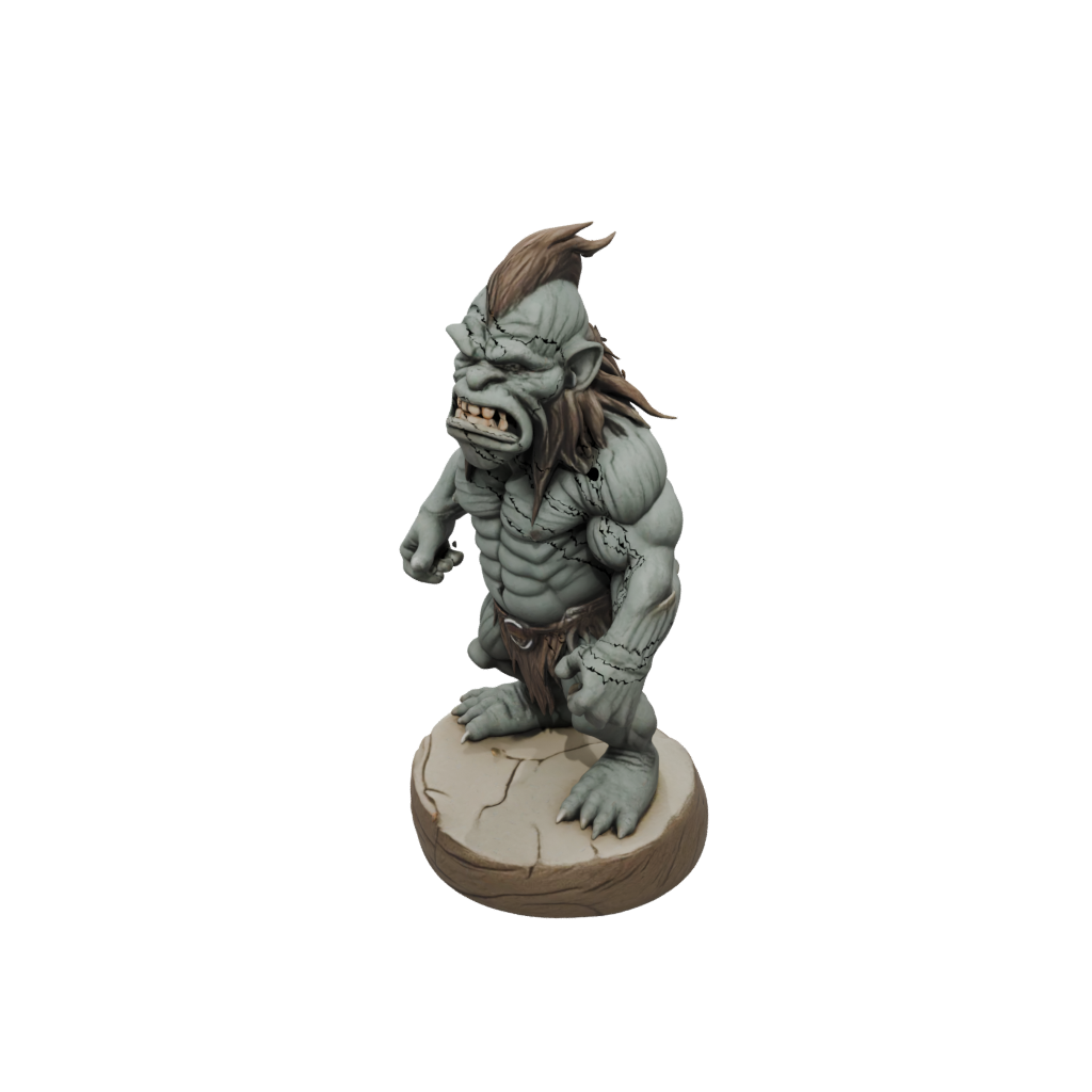 Woodgrain Scene Rock Troll