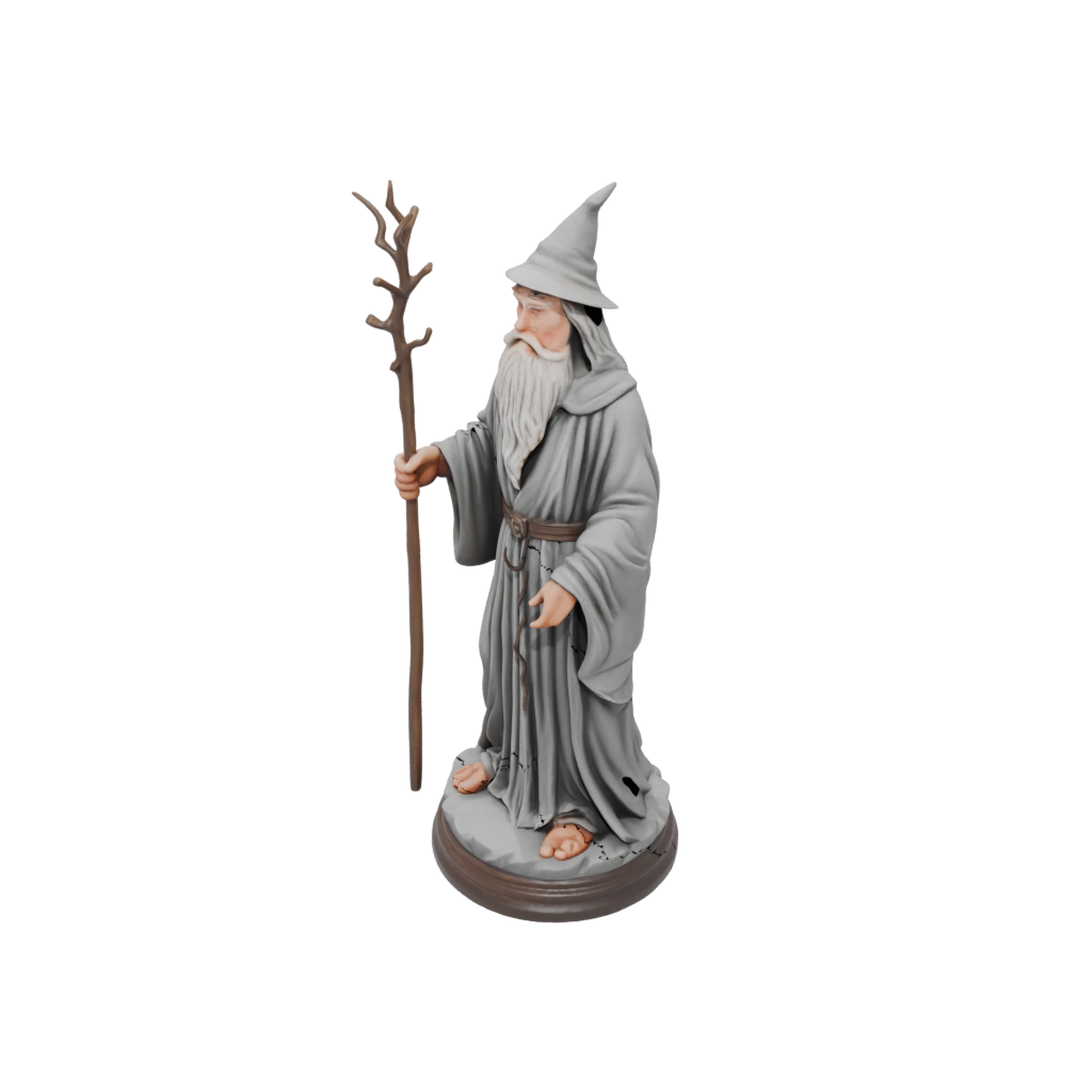Woodgrain Scene Wise Wizard Figure
