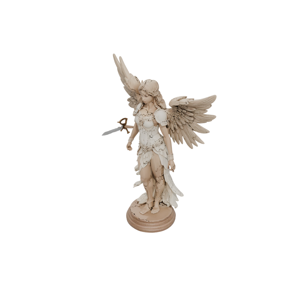 Woodgrain Celestial Angel Warrior