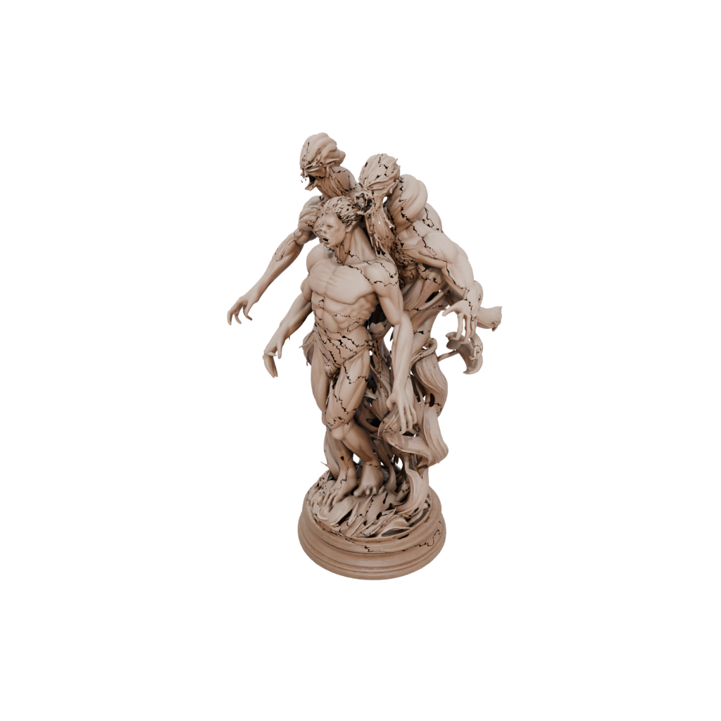 Woodgrain Hydra Multi-Headed