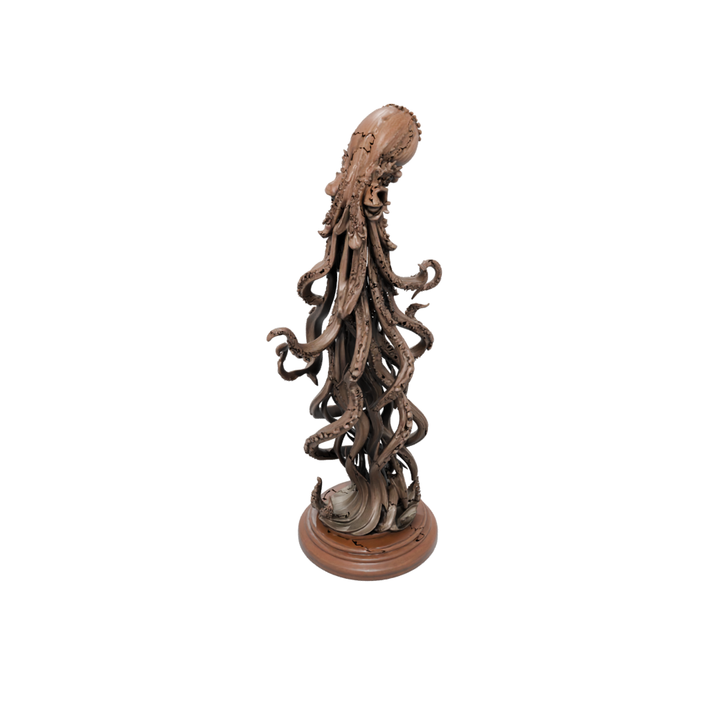 Woodgrain Kraken Tentacle Sculpture