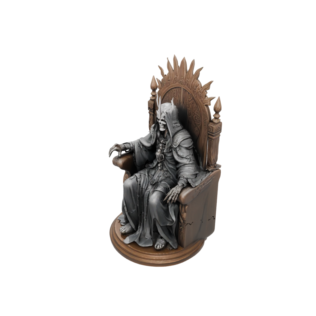 Woodgrain Lich On Throne