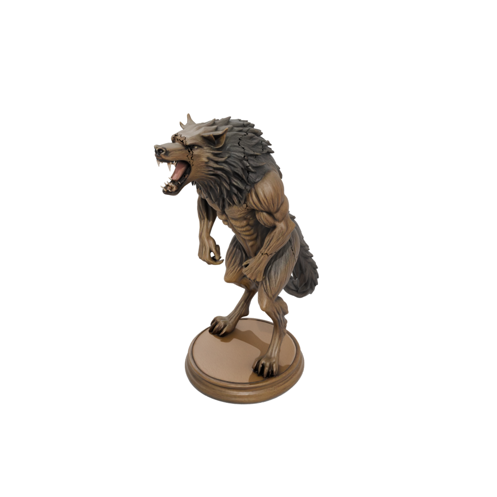 Woodgrain Werewolf Mid-Howl