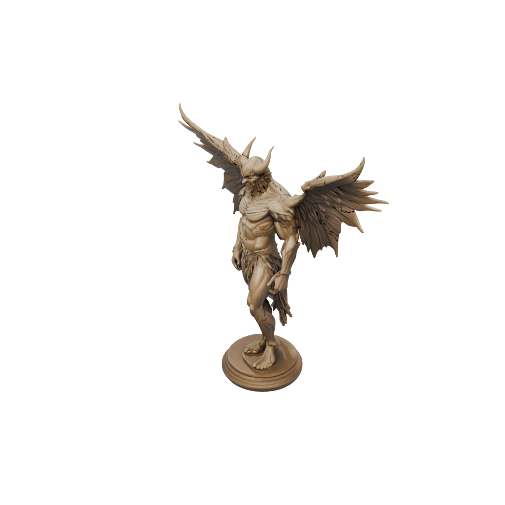 Woodgrain Winged Demon Lord