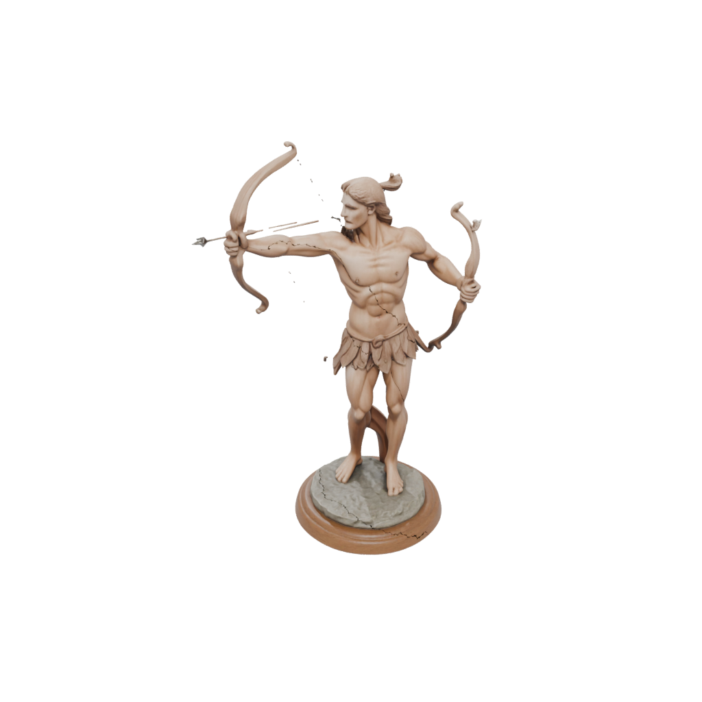 Woodgrain Relief Centaur Archer