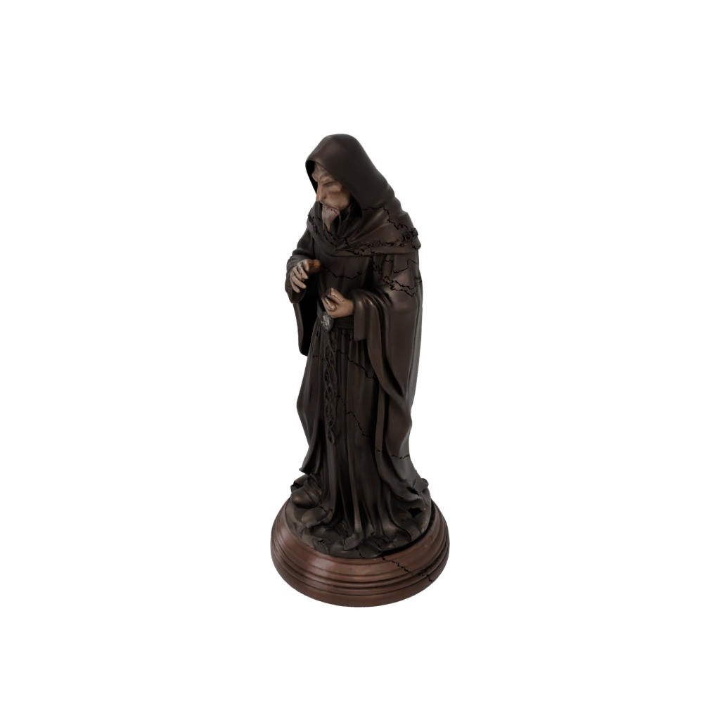 Woodgrain Relief Dark Sorcerer Figurine