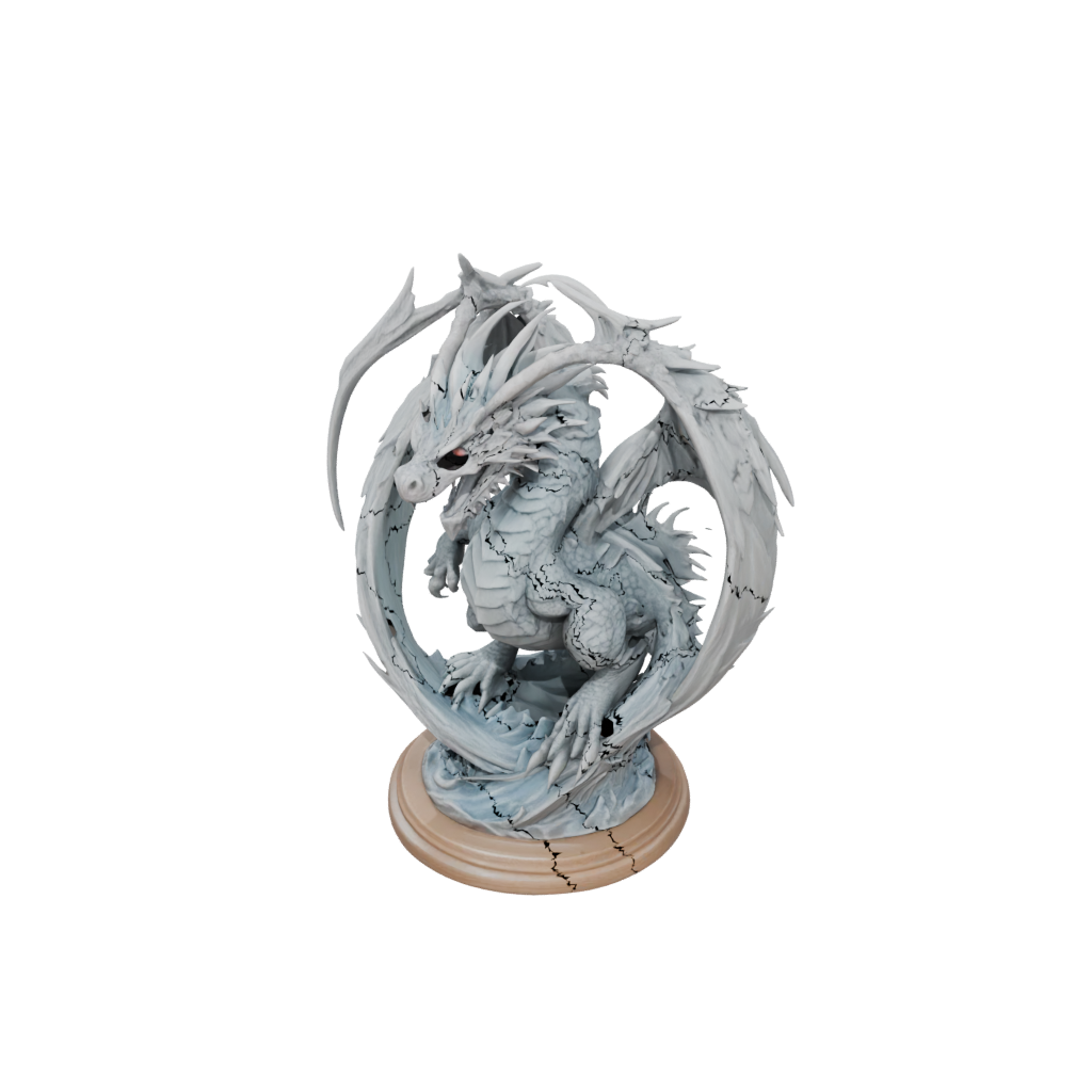 Woodgrain Relief Frost Wyrm