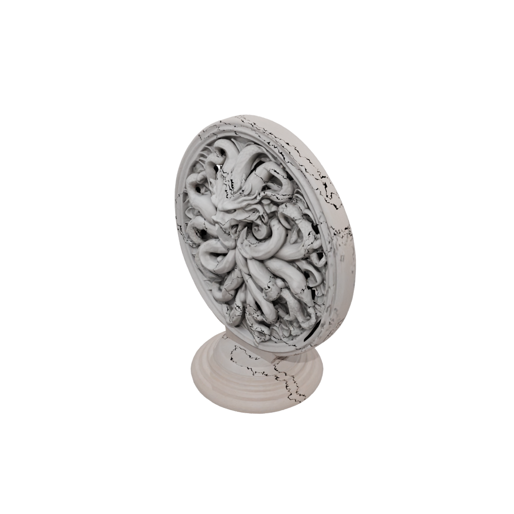 Woodgrain Relief Hydra Multi-Headed